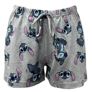 Gray Stitch Print Sleeping Shorts